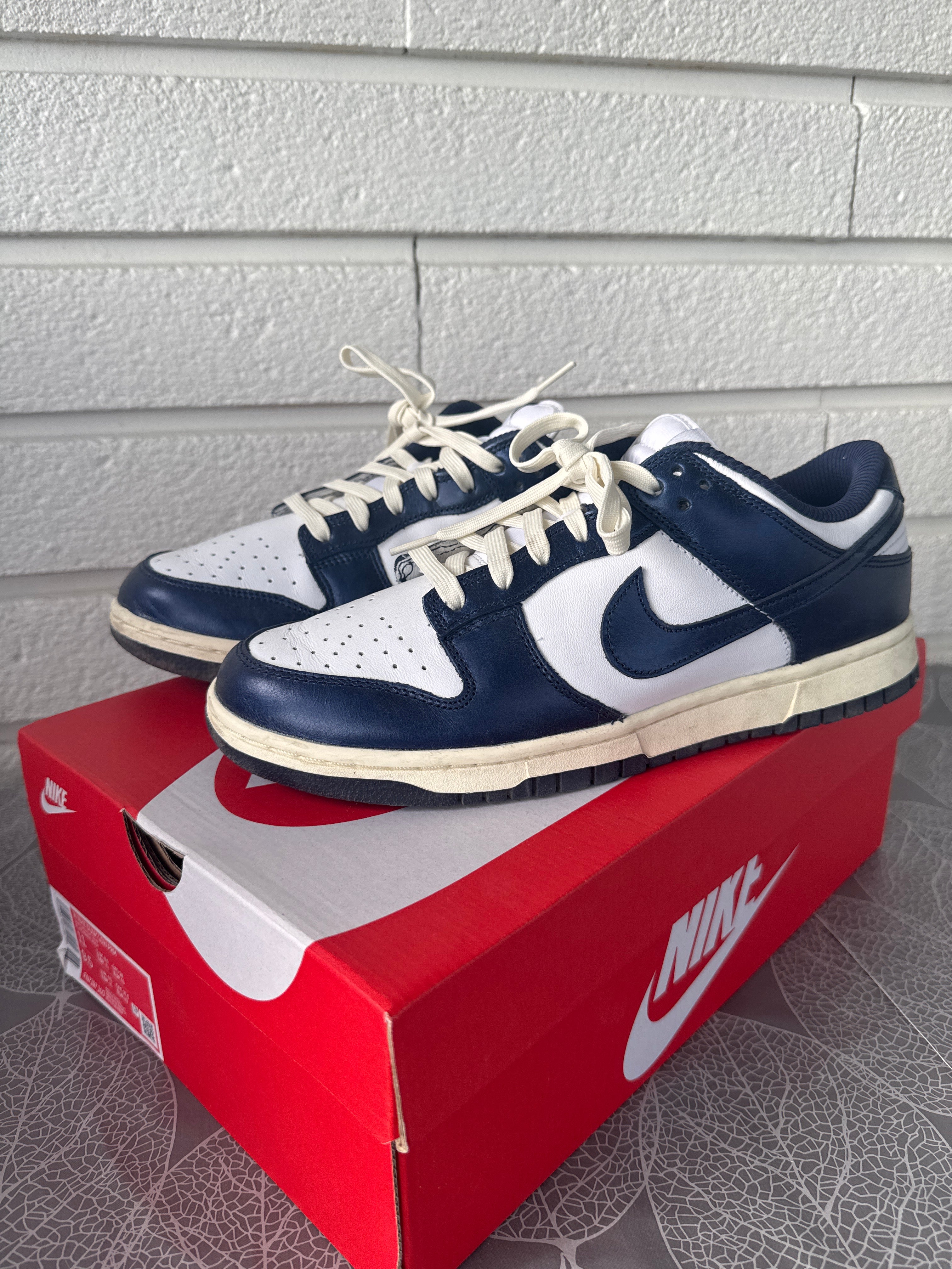 Nike Dunk Low Vintage Navy 43 - Brukt