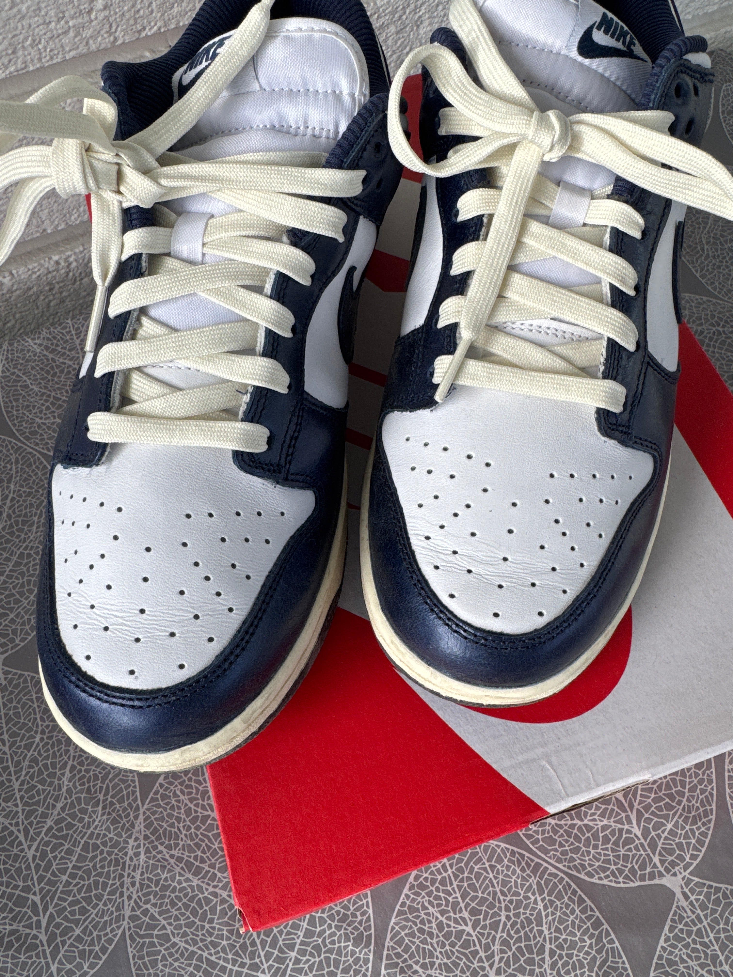 Nike Dunk Low Vintage Navy 43 - Brukt